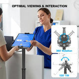 AboveTEK Anti-Theft Tablet Kiosk Stand, Tablet Floor Stand with Lock f