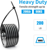 8 CABLE TIES W/ MOUNTING HOLE, 100 PACK