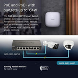 D-Link 8-Port Gigabit Smart Managed PoE+ Ethernet Switch, up to 64W Po
