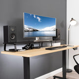 VIVO 140cm Extra Long Monitor Stand, Wood & Steel Desktop Riser, Multi