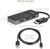 StarTech.com 3-Port DisplayPort 1.4 Splitter, DisplayPort to 3X DP Mul