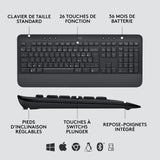 Logitech Signature MK650 for Business, Souris et Clavier sans fil, Log