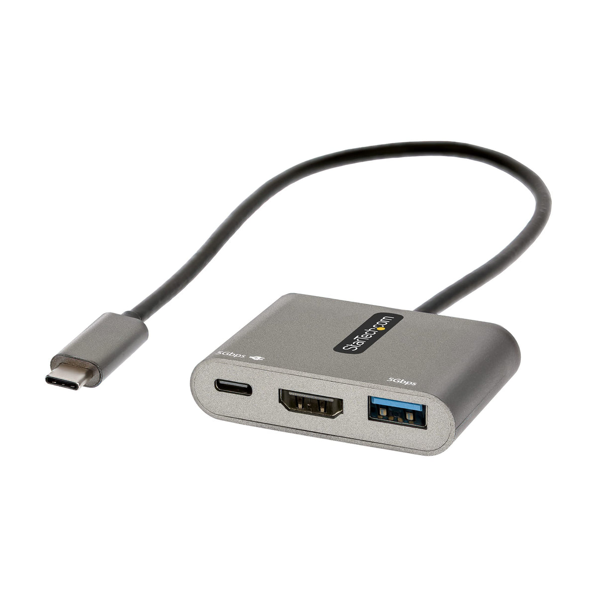 StarTech.com USB C Multiport Adapter, USB-C to HDMI 4K Video, 100W PD