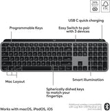 Logitech MX Keys S for Mac, Wireless Keyboard, Fluid, Precise Laptop-L