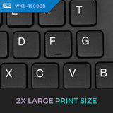 Adesso WKB-1600CB-FR Wireless Ergonomic Keyboard (Canadian French) & M