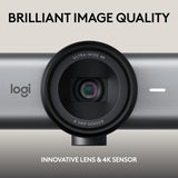 Logitech MX Brio 705 for Business 4K Webcam with Auto Light Correction