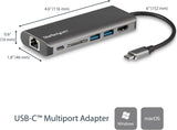 StarTech.com USB C Multiport Adapter, Portable USB-C Dock to 4K HDMI