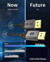 Silkland DisplayPort Cable 2.1 15ft, DP 2.1 Cable [16K@60Hz, 8K@120Hz