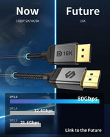 Silkland DisplayPort Cable 2.1 15ft, DP 2.1 Cable [16K@60Hz, 8K@120Hz