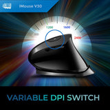 Adesso iMouse V30 Souris Verticale Ergonomique sans Fil Ajustable avec Cu