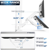 VIVO Support double pour moniteur, bras entièrement ajustables pour écrans de 17 à 32 po