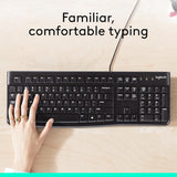 Logitech K120 Wired Keyboard for Windows, USB Plug-and-Play, Full-Size