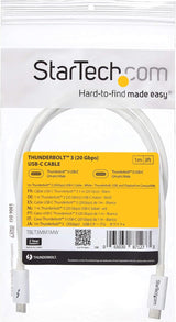 StarTech.com 3.3ft (1m) Passive Thunderbolt 3 Cable, 20Gbps, 100W PD