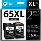 Smart Ink Remanufactured Ink Cartridges Replacement for HP 65 XL HP 65