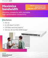 HPE Networking Instant On Switch Series 1960 48-Port Gb Smart-Managed
