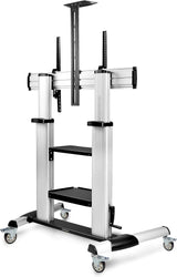 StarTech.com Rolling TV Cart/Stand On Wheels, Up to 100-inch/220lb Fla