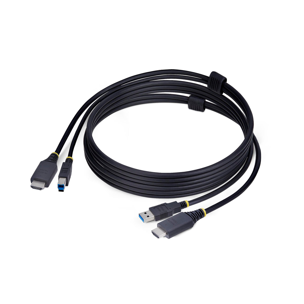StarTech.com 6ft (1.8m) HDMI and USB 5Gbps KVM Cable, 4K 60Hz, HDMI 2.