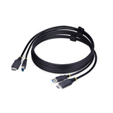 StarTech.com 6ft (1.8m) HDMI and USB 5Gbps KVM Cable, 4K 60Hz, HDMI 2.
