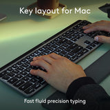 Logitech MX Keys S Mac Clavier sans fil Fluide Précis - Gris espace |