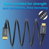 Twozoh Mini HDMI to HDMI Cable 5M, 4K 60Hz High-Speed HDMI to Mini HDM