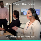 Logitech Zone Wired 2 for Business - Noise-Canceling Headset with Adap