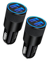 Black Dual USB CAR Charger Charge Two Tablets AT ONCE