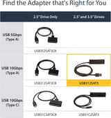 StarTech.com USB 3.1 (10 Gbps) Adapter Cable for 2.5in and 3.5in SATA