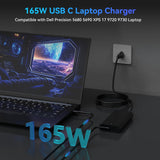 165W 130W USB-C GaN AC Adapter Compatible with Dell Dell Precision 568