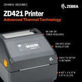Zebra ZD421 Direct Thermal Desktop Printer 203 dpi Print Width 4-inch