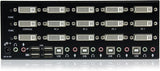 StarTech.com 4 Port Triple Monitor DVI USB KVM Switch with Audio and U