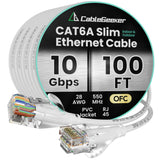 Câble Ethernet CableGeeker Cat6a Mince 30m - 28AWG UTP Cuivre Pur Pa