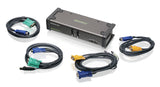 IOGEAR 2-Port Dual View KVM Switch with Audio and USB Peripheral Shari