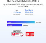 ASUS ZenWiFi BE3600 Dual-Band WiFi 7 Mesh, 3600 Mbps, 6500 sq.ft (3pk)