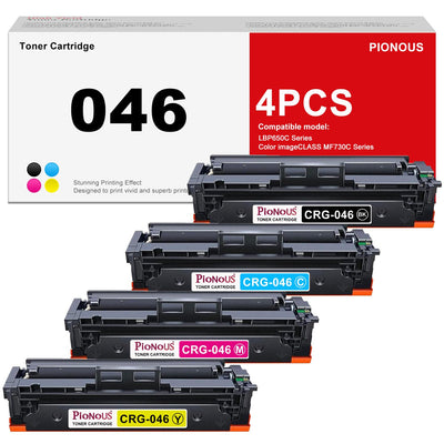 046 Toner Cartridge (4-Pack) Replacement for Canon 046 CRG-046 046H Co