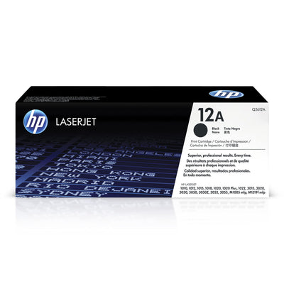 HP 12A (Q2612A) Toner Cartridge (Black) In Retail Packaging Regular