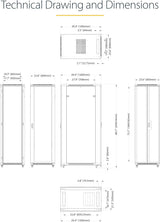 StarTech.com 42U 4-Post Server Rack Enclosure - 2000LB Capacity