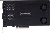 StarTech.com Dual-Bay M.2 NVMe SSD to PCIe x8 Removable Mobile Rack; P