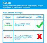 LCL GI-20 GI20 Ink Bottles Replacement for Canon 20 GI20 GI-20 Ink Ref