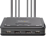 StarTech.com 2-Port Dual-Monitor DisplayPort Cable KVM Switch, 4K 60Hz