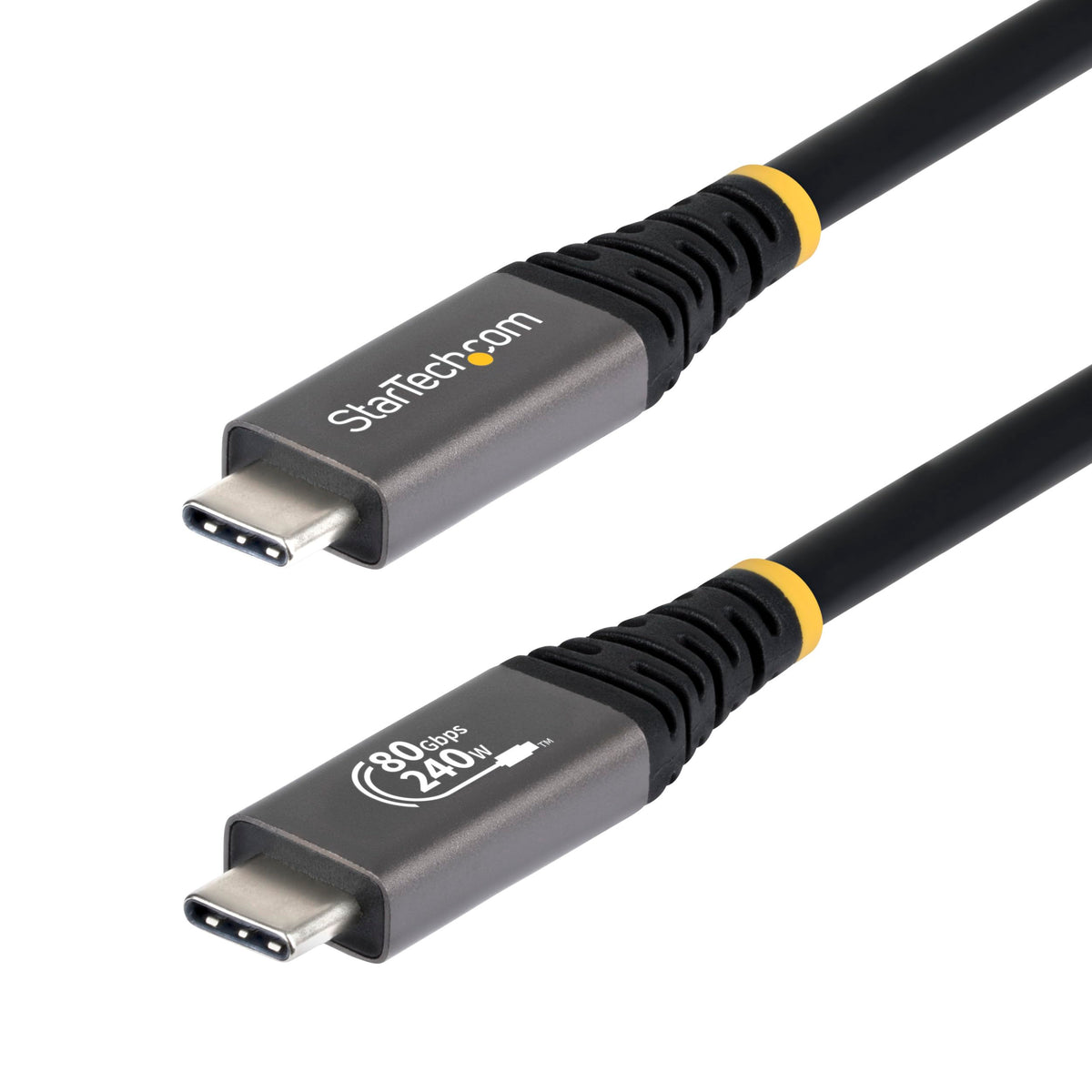 CÂBLE USB4 STARTECH DE 1,5 M (5 PI), 80 GBPS, CERTIFIÉ USB-IF, ALIMENTATION USB-C 240 W, DP2.1 8K 120HZ/4K 240HZ DP80, COMPATIBLE THUNDERBOLT 4 - BLANC USB-C