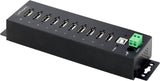 StarTech.com 10-Port Industrial USB 2.0 Hub, Rugged USB Hub w/ESD Leve