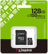 Carte microSDXC Kingston Canvas Select Plus Gen3 de 128 Go