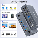 2PORT USB C KVM Switch HDMI 4K 60HZ w/ USB Type C Cables