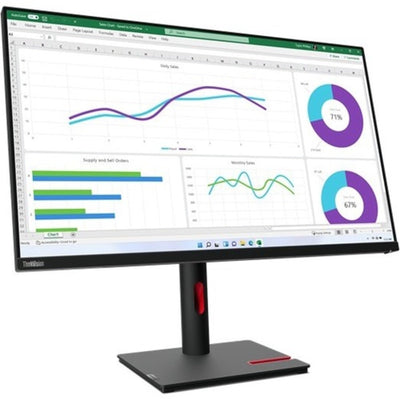 Moniteur QHD 31,5 pouces ThinkVision USB-C RJ45 pour une connexion stable
