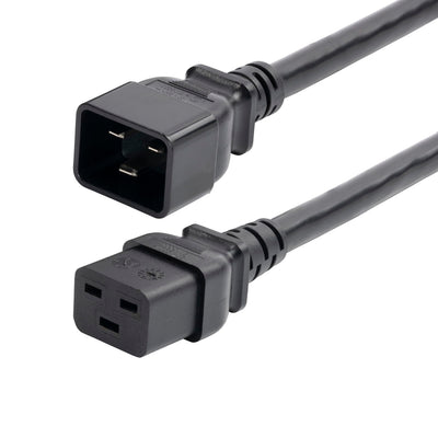 StarTech.com 2ft (60cm) Heavy Duty Extension Cord, IEC 60320 C19 to C2