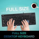 Adesso EasyTouch 445 Multi-Channel Wired Touchpad Keyboard, Black (AKB