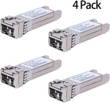 Paquet de 4 modules SFP+ 10G - Émetteur-récepteur LC MMF300m 10GBase-SR, 850nm MMF, jusqu'à