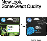 Cartouche d'encre HP 951XL cyan grande capacité authentique, compatible avec les imprimantes HP Office