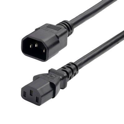 StarTech 6FT (1.8M) Power Extension Cord, IEC 60320 C14 to C13 PDU Power Cord, 13A 250V, 16AWG, Power Extension Cable, UL Listed
