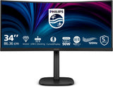 Philips 34B2U3600C - 34 Inch WQHD Curved Monitor, Height Adjustable, S